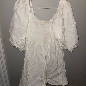 Tuckernuck White Puff Sleeve Dress